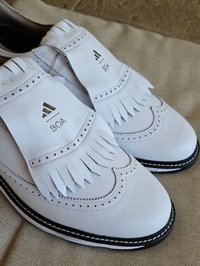 Adidas MC87 BOA Golf Shoes White With Black Details Men's 13